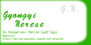 gyongyi mercse business card